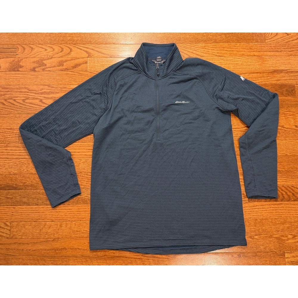 Eddie Bauer First Ascent 1/4 Zip Pullover Mens LT Large Tall Blue Hiking Active